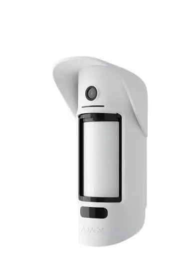 Détecteur de mouvement extérieur Ajax MotionCam Outdoor blanc avec appareil photo de vérification